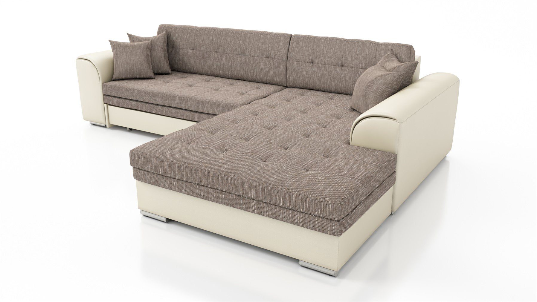 Fun Möbel Ecksofa Couchgarnitur SARRA Kunstleder/Stoff günstig online kaufen