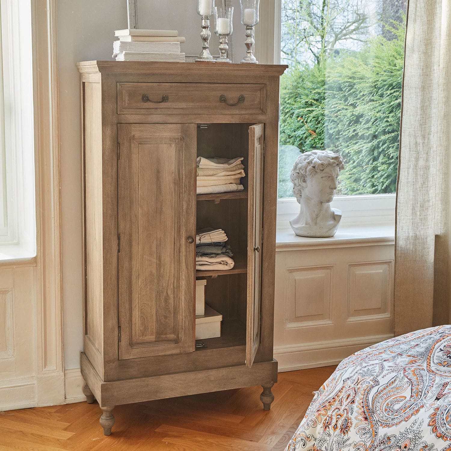 Mirabeau Stauraumschrank Schrank Bortoni braun