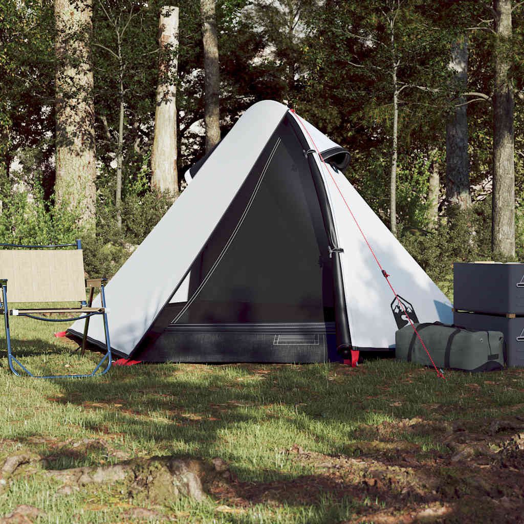 furnicato Faltzelt Campingzelt Kuppel 267x154x117 cm Weiß, (1 tlg), Wetterfestes Familienzelt mit E-Anschluss und integrierten Netzwänden
