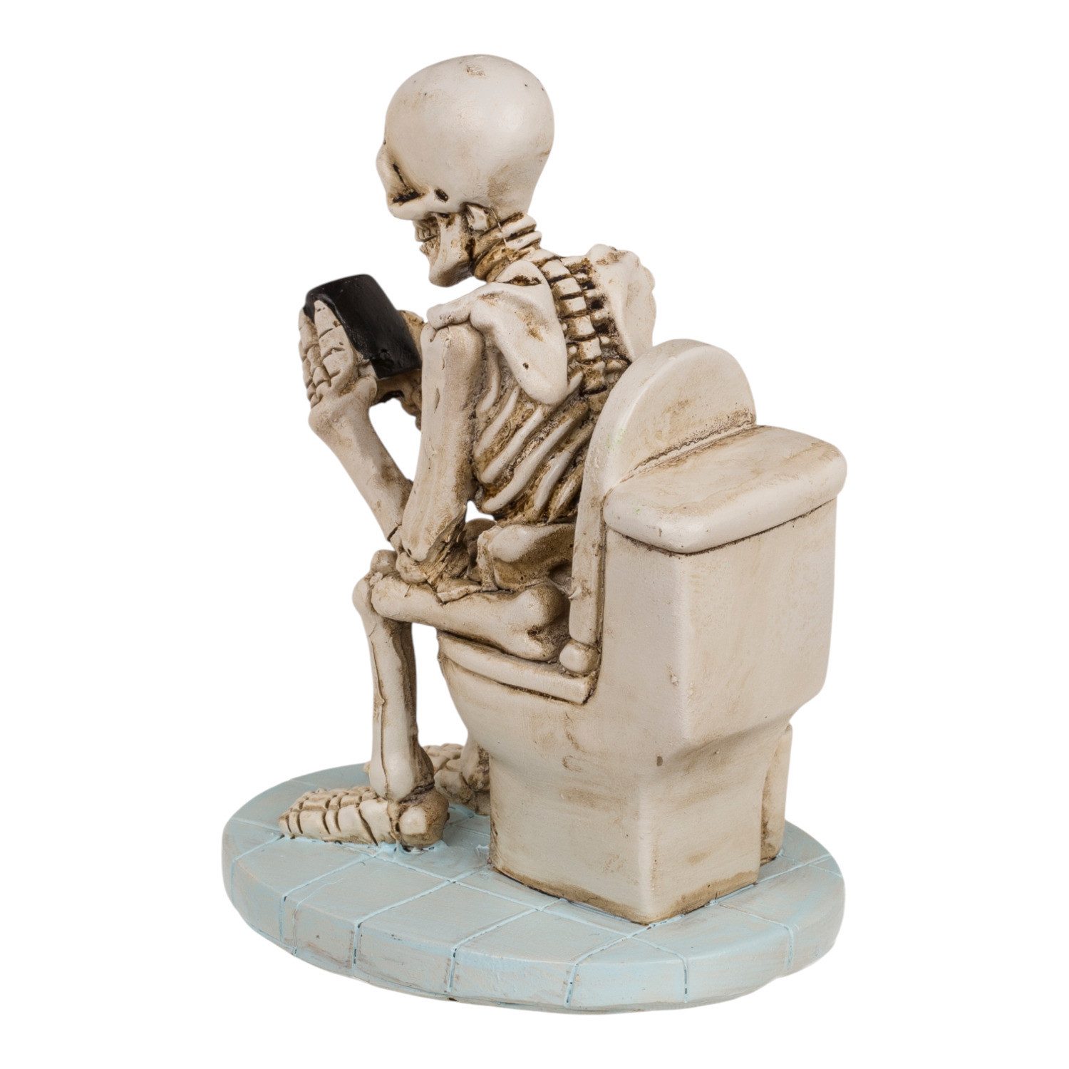 Out of the Blue Dekofigur Skelett mit Handy auf Toilette Dekofigur Hallowee günstig online kaufen