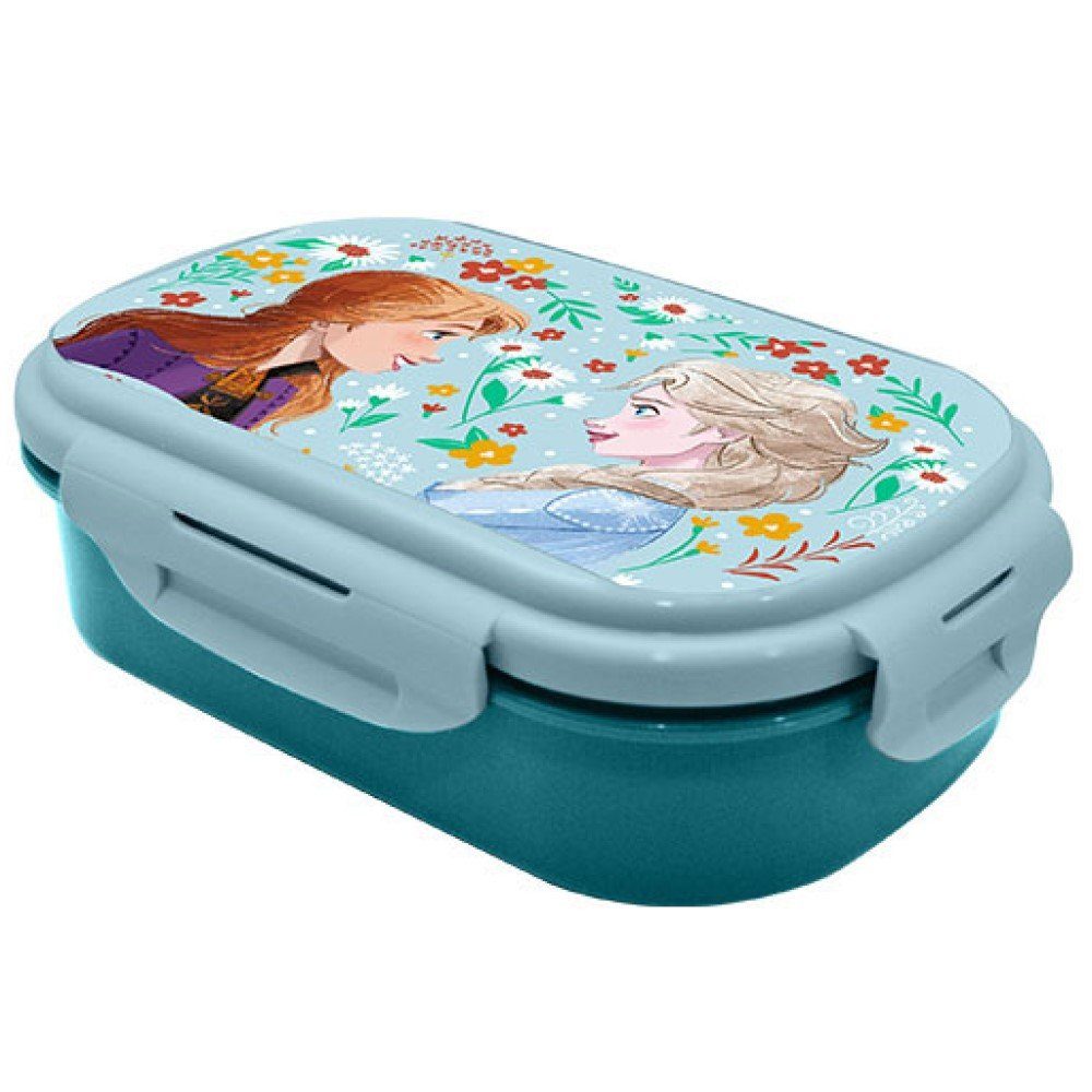 Euroswan Frozen Kids Brotdose Lunchbox Elsa mit Gabellöffel Disney Eiskönigin Anna Die