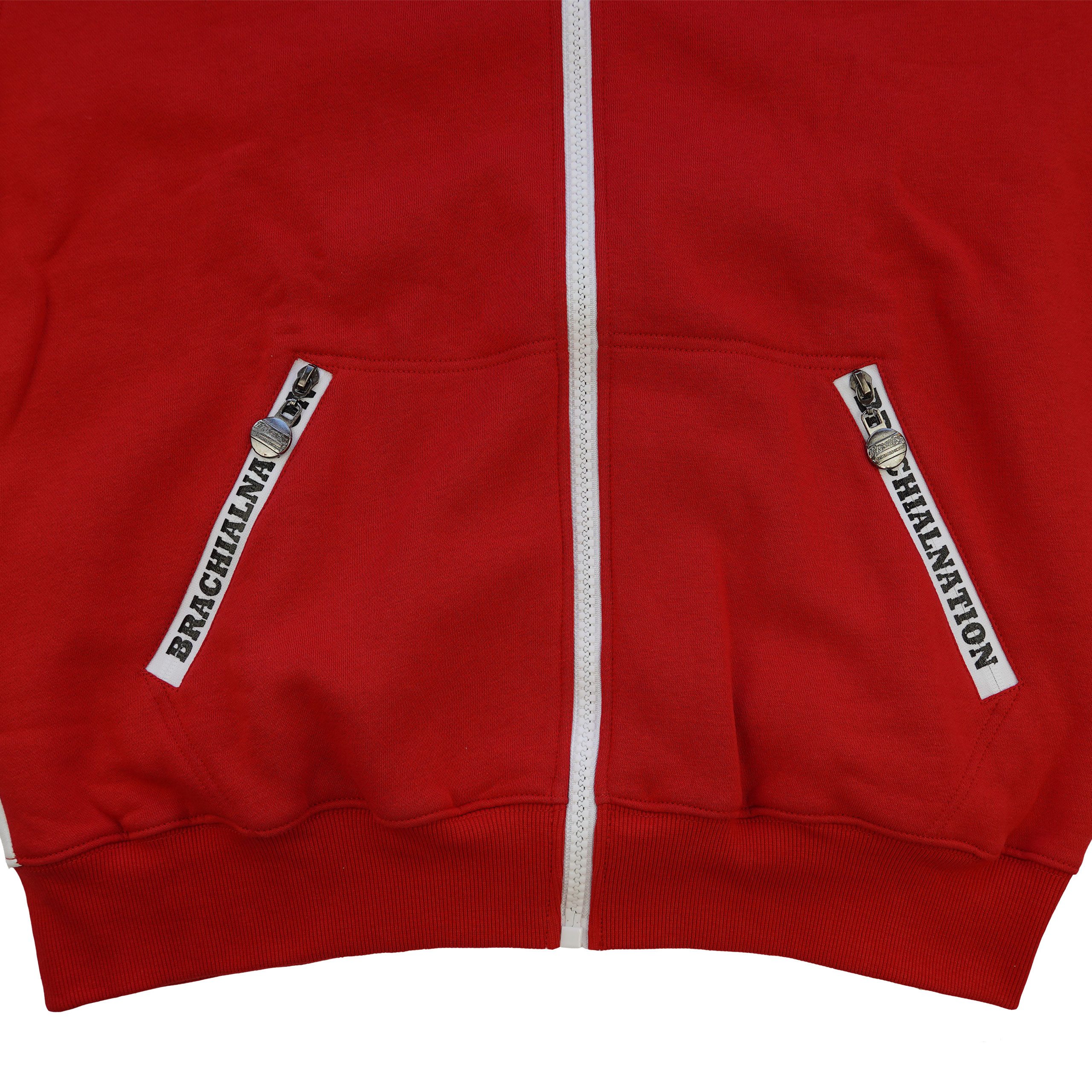 BRACHIAL THE LIFESTYLE COMPANY Kapuzensweatjacke Brachial Zip-Hoody "Rude" rot L