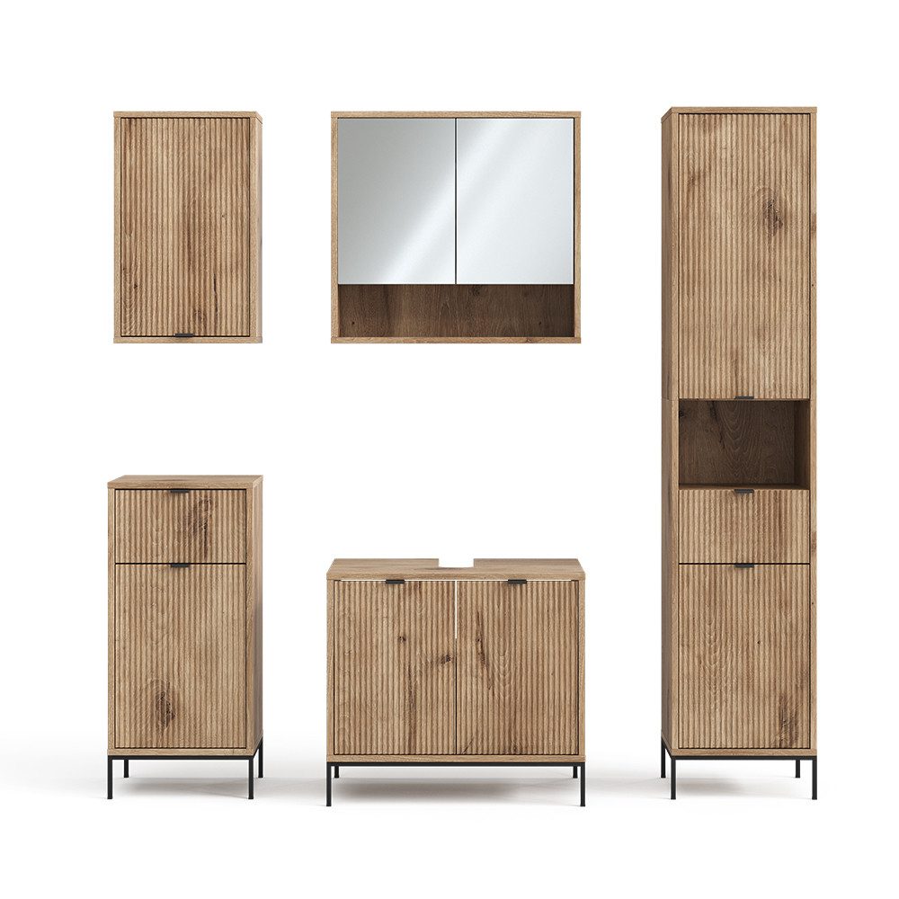 Vicco Badmöbel-Set Eliza, Viking Oak, 5 günstig online kaufen