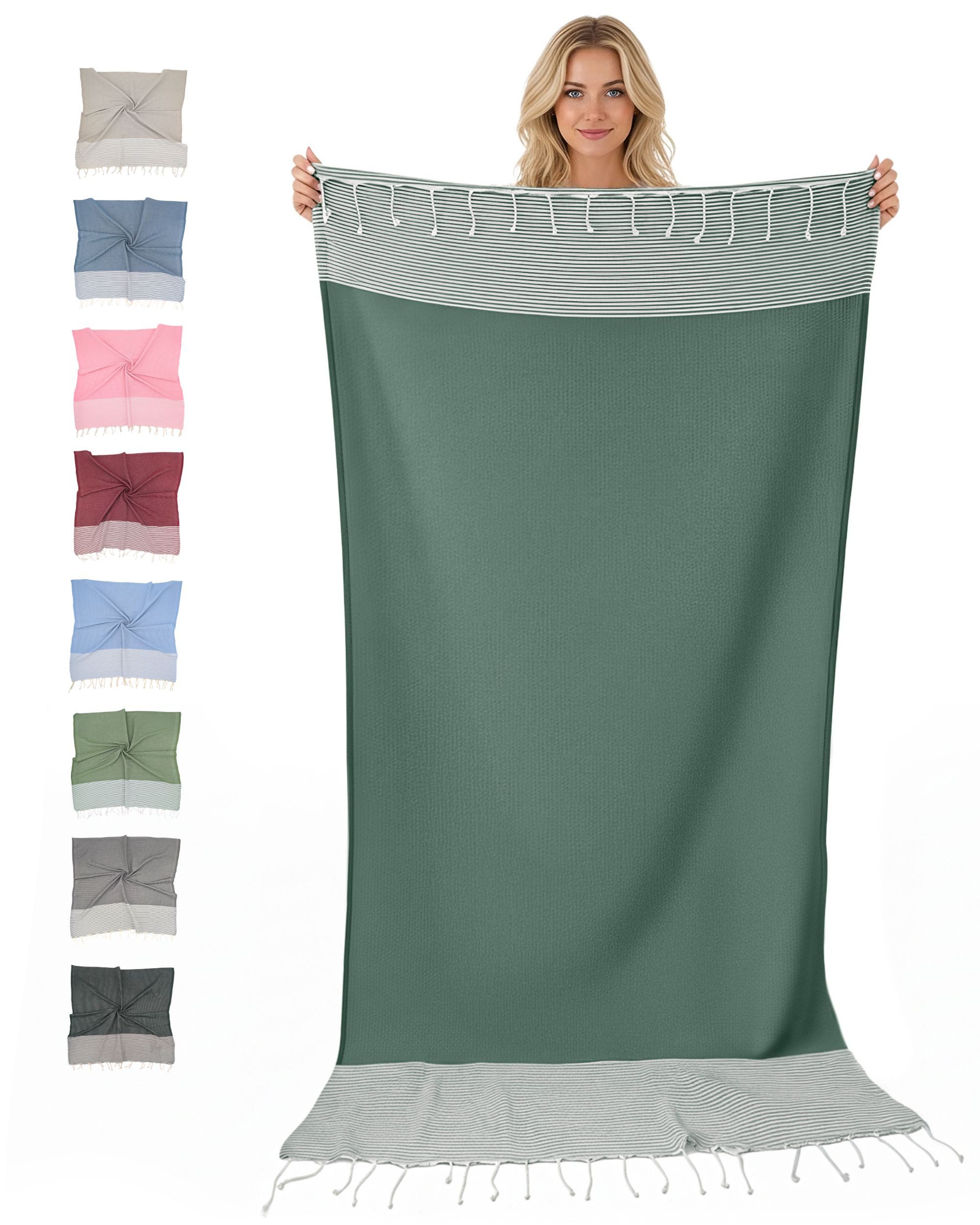 furora HOLIDAY Saunatuch Strandtuch Hamamtuch: groß 100x200 cm Saunatuch, S günstig online kaufen