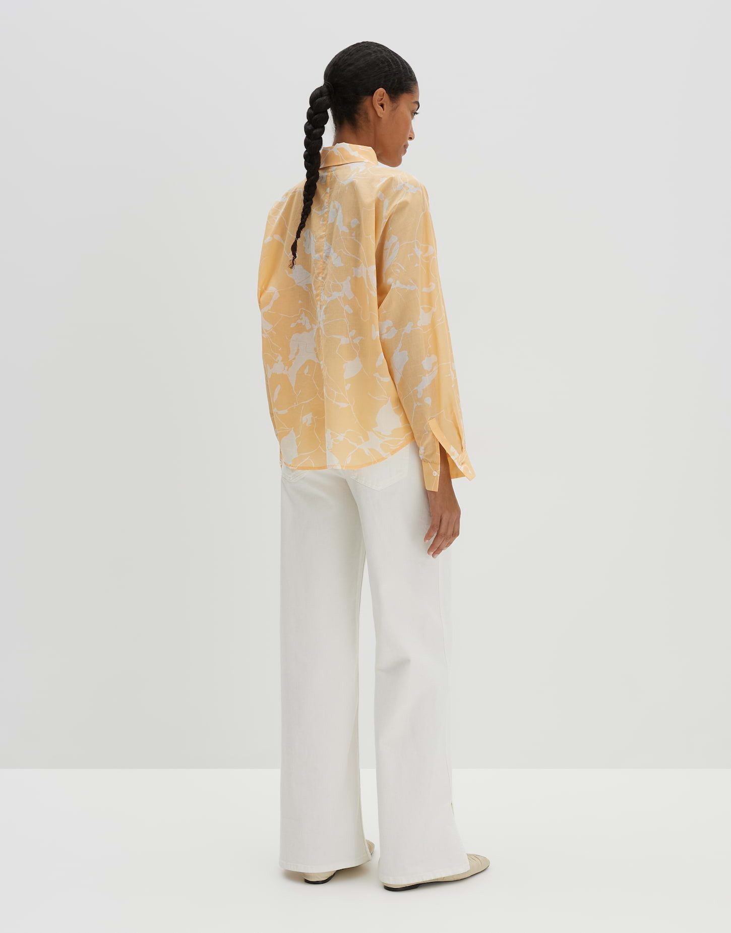 someday Langarmbluse ZARINE NATURE aus leichtem cotton voile