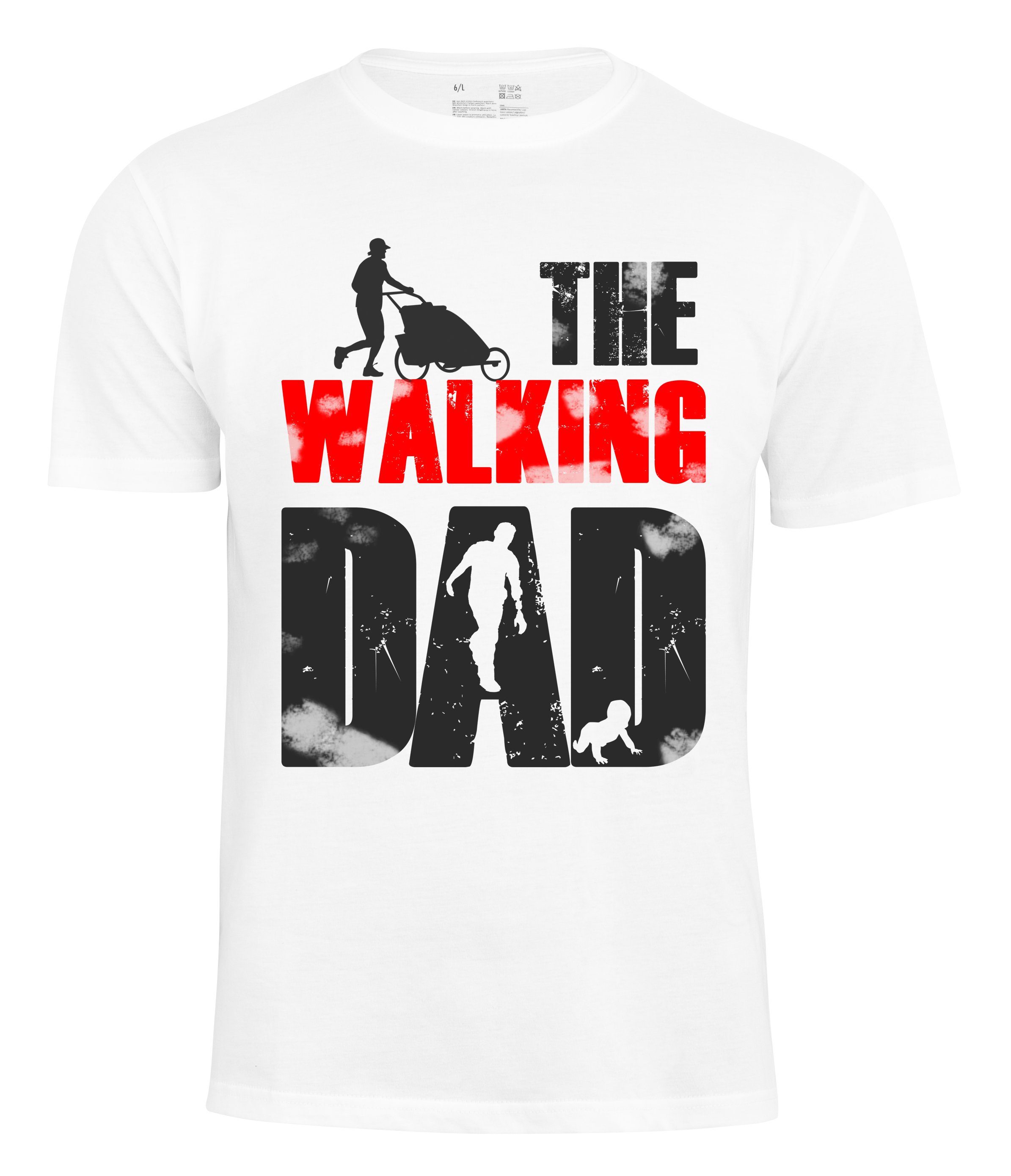 Cotton Prime® T-Shirt "THE WALKING DAD" weiss