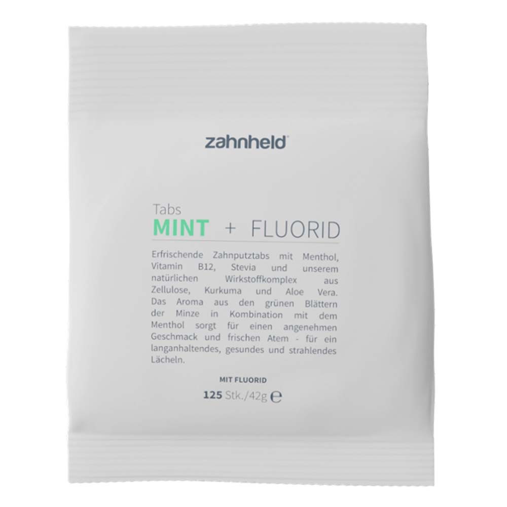 Zahnheld Zahnpasta Zahnputztabs - Mint mit Fluorid 125 Stk.