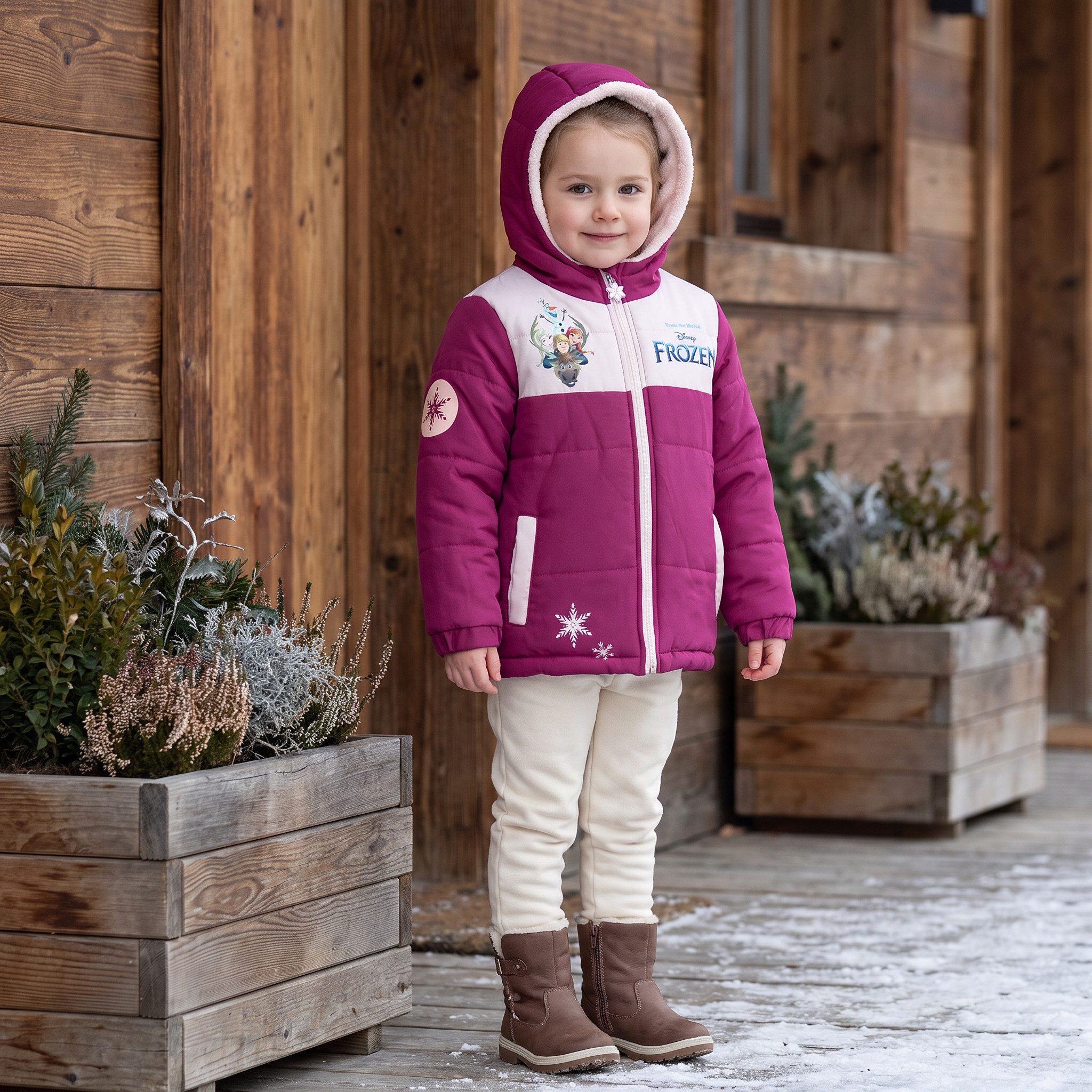 Disney Winterjacke Disney Die Eiskönigin Mädchen Kinder Jacke Kapuze Gr. 92-128