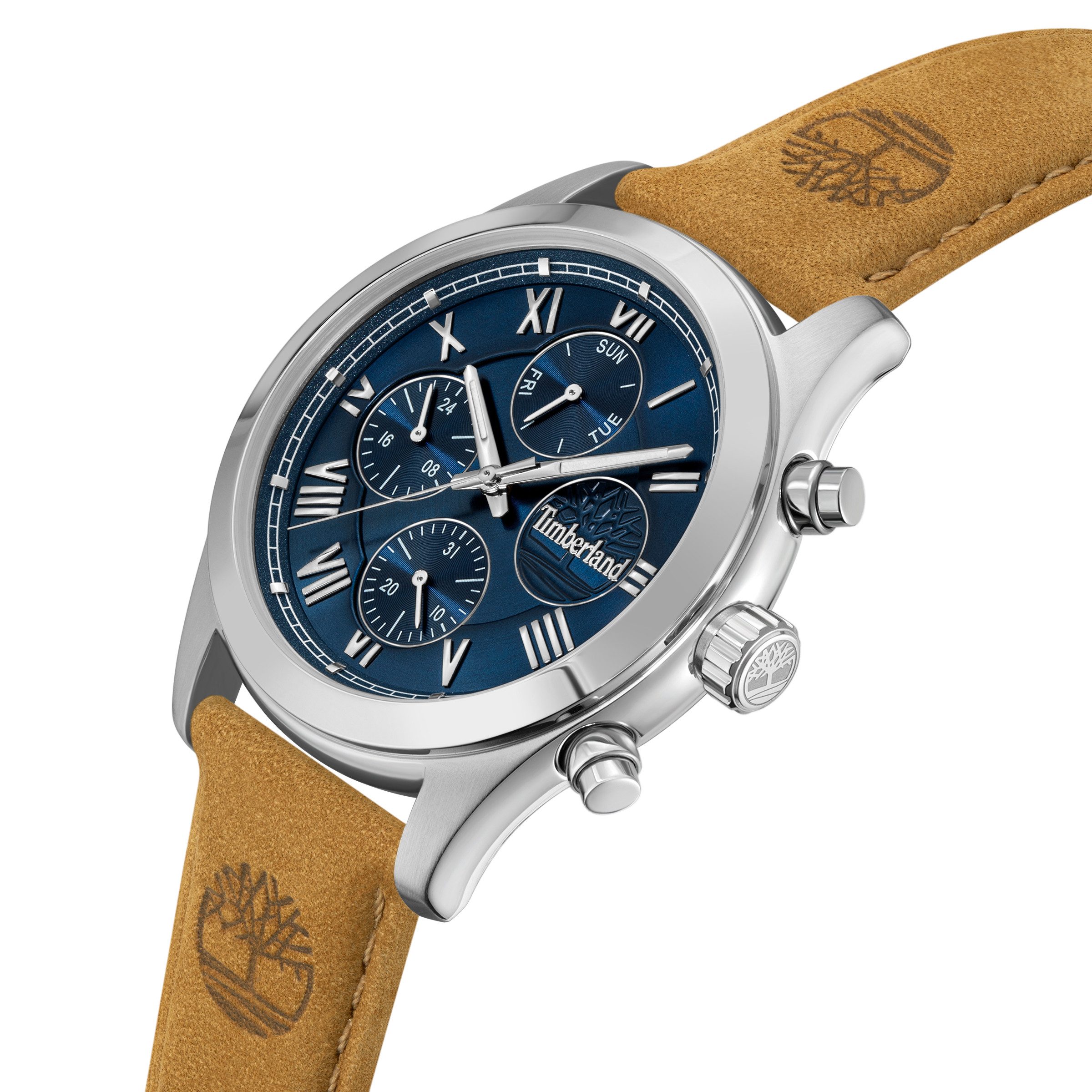 Timberland Multifunktionsuhr ASHMONT TDWGF0082602, Quarzuhr, Armbanduhr, Herrenuhr, Lederarmband, analog, Tag