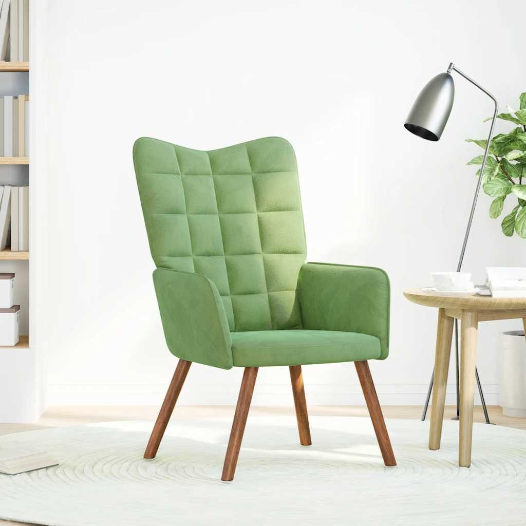 vidaXL Sessel Relaxsessel Hellgrün Samt (1-St) günstig online kaufen