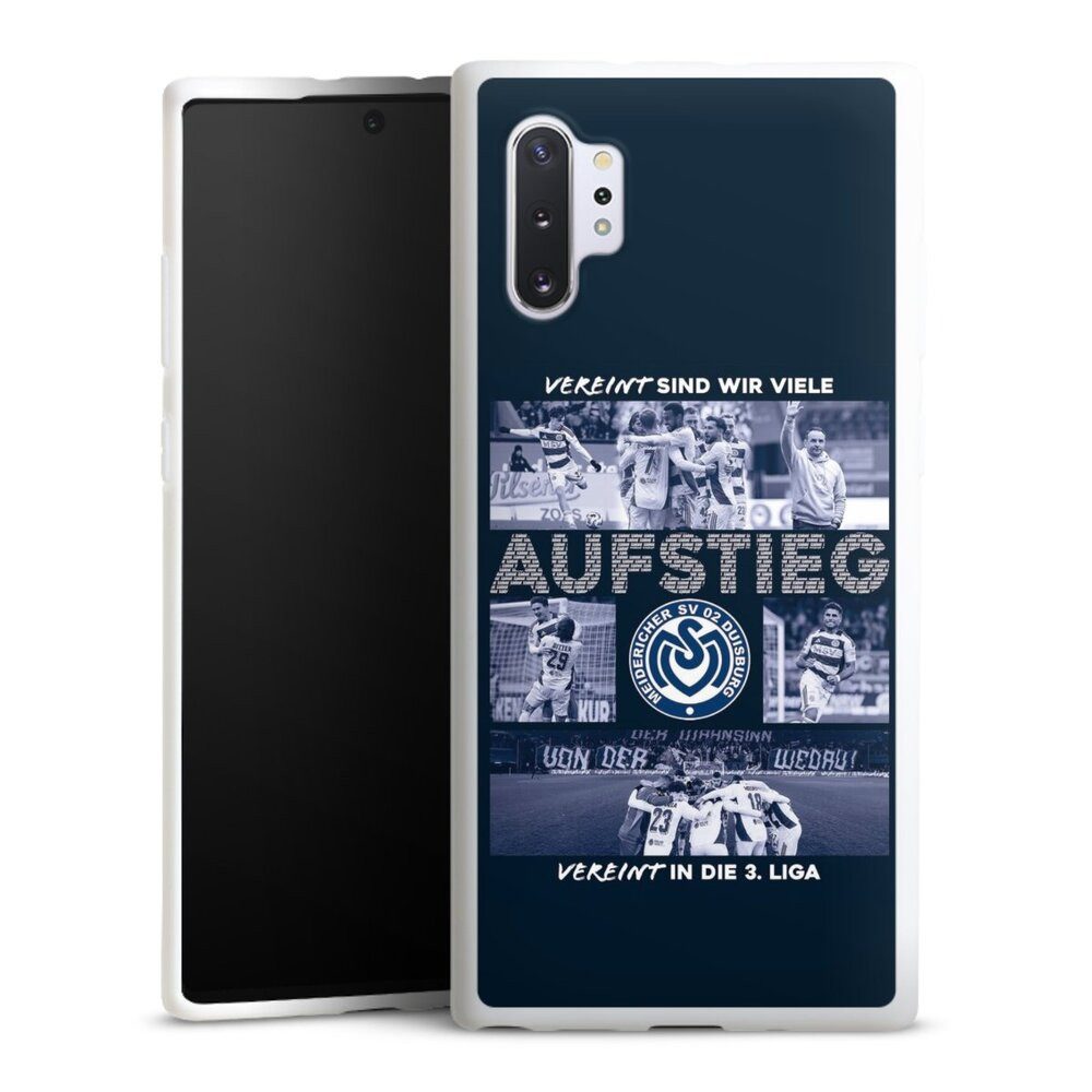 DeinDesign Handyhülle MSV Duisburg Aufstieg Offizielles Lizenzprodukt, Samsung Galaxy Note 10 Plus Silikon Hülle Bumper Case Smartphone Cover