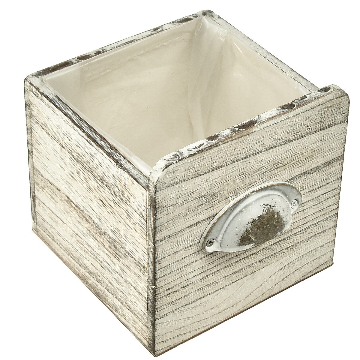 Florists Products Dekokorb 4er Set Holz Schubladenboxen mit Griff - Rustikale