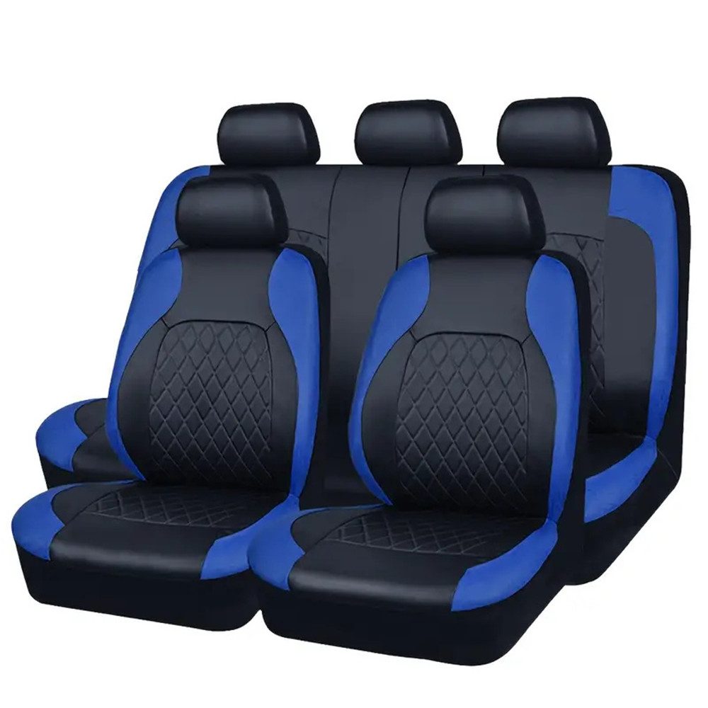RefinedFlare Autositzschutz 5-Sitzer-Autositzbezug aus Leder, passend für die meisten Autos, Verbessern Sie effektiv die Innenausstattung Ihres Autos
