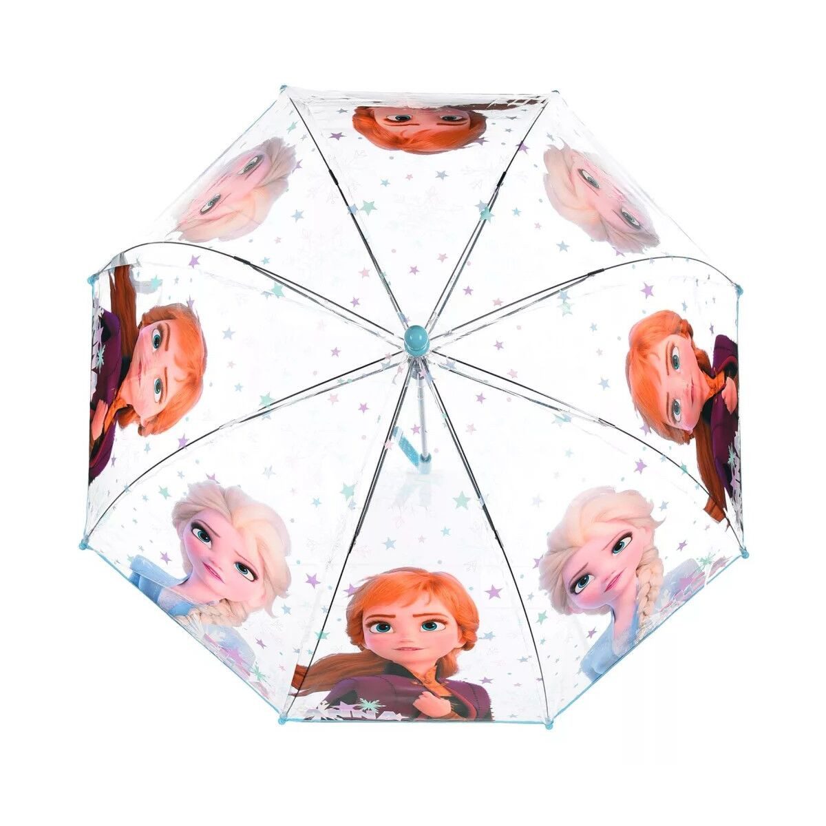 Disney Stockregenschirm Disney Eiskönigin Stars Kinder transparenter Regenschirm