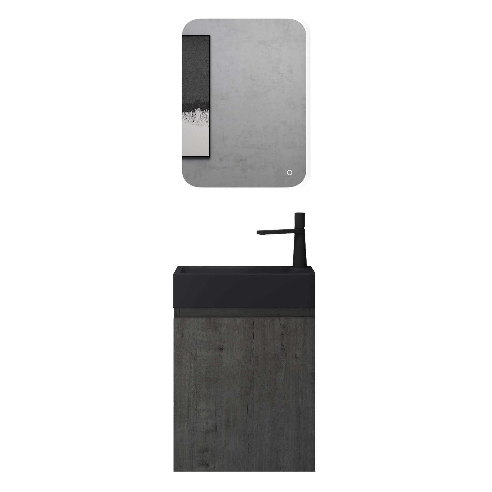 doporro Badmöbel-Set Badezimmerschrank Waschbeckenunterschrank Wandmontage günstig online kaufen