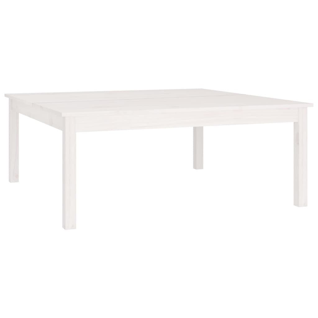 vidaXL Couchtisch 100 x 100 x 40 cm Couchtisch Weiß 100x100x40 cm Massivholz Kiefer