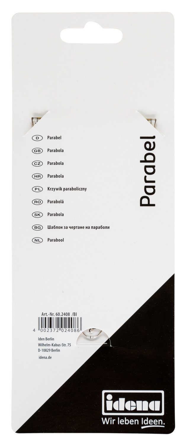 Idena Kurvenlineal Idena 602408 - Parabel-Schablone, transparent, mit Tuschenoppen, hoche – Bild 4 von 4