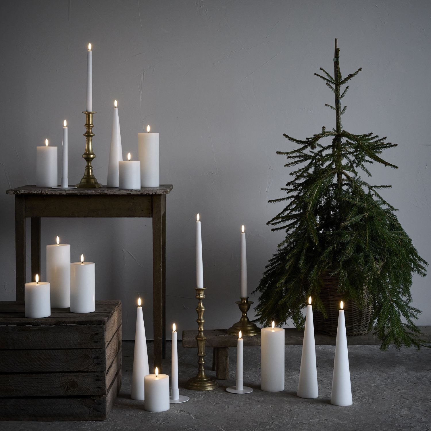 UYUNI Lighting LED-Kerze Stabkerze Nordic White günstig online kaufen