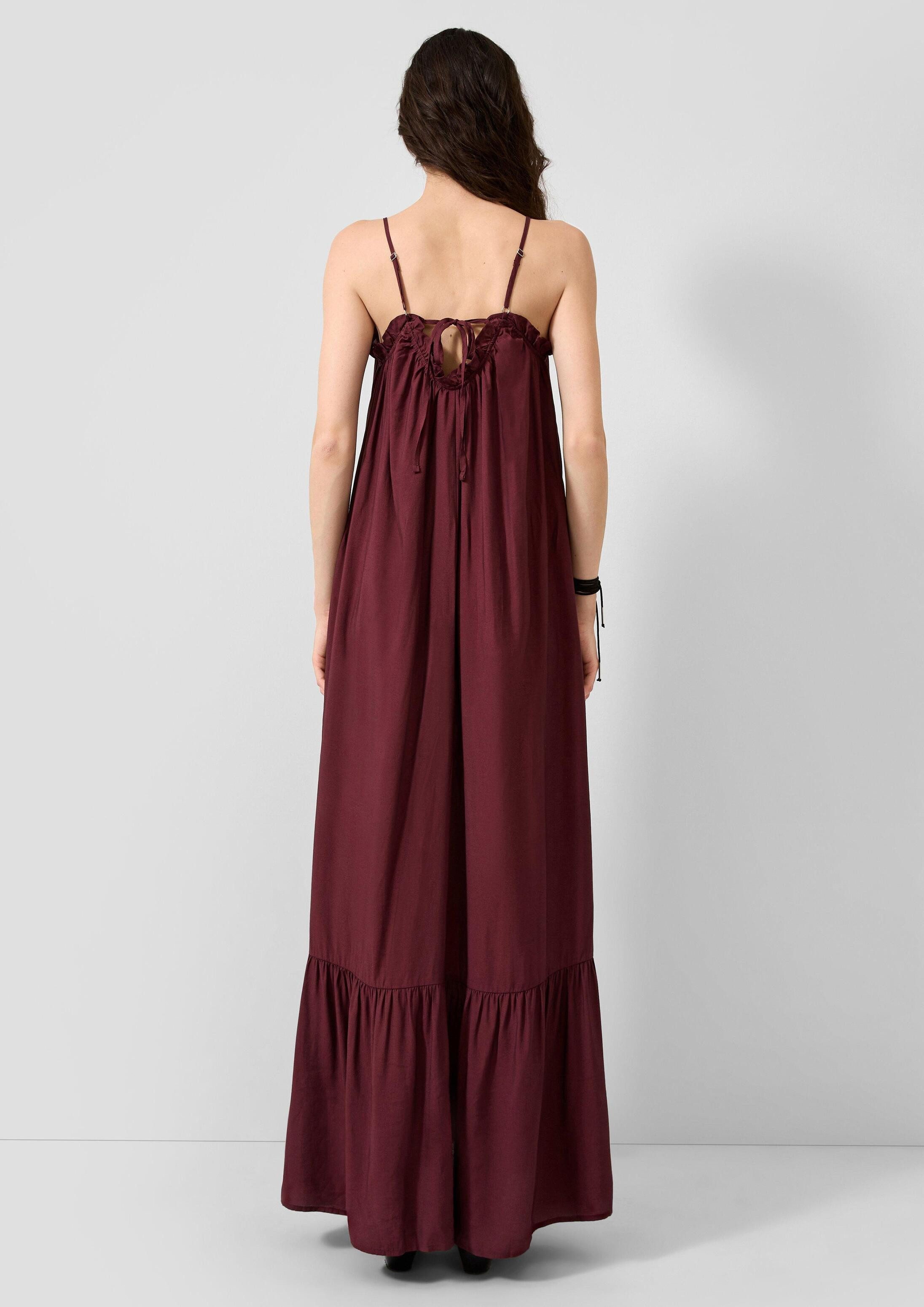 QS Maxikleid Kleid Langes Viskosemix-Kleid