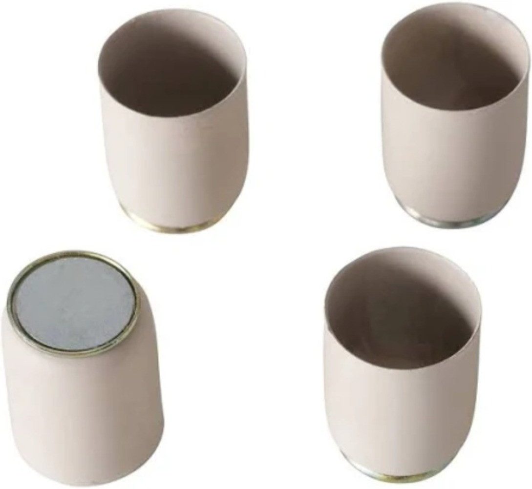 BOLTZE Adventsleuchter Tablett L30cm Beige /Grau Eckig Mit Magnetkerzenhaltern