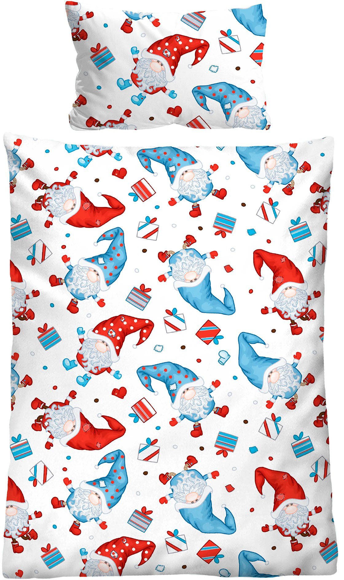 Biberna Kinderbettwäsche Weihnachten, Feinbiber, 2 teilig, wohlig warm + we günstig online kaufen
