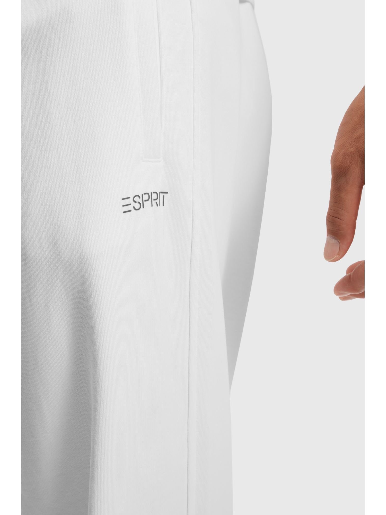 WHITE Pants Jogger Esprit Lässige Logo-Jogger