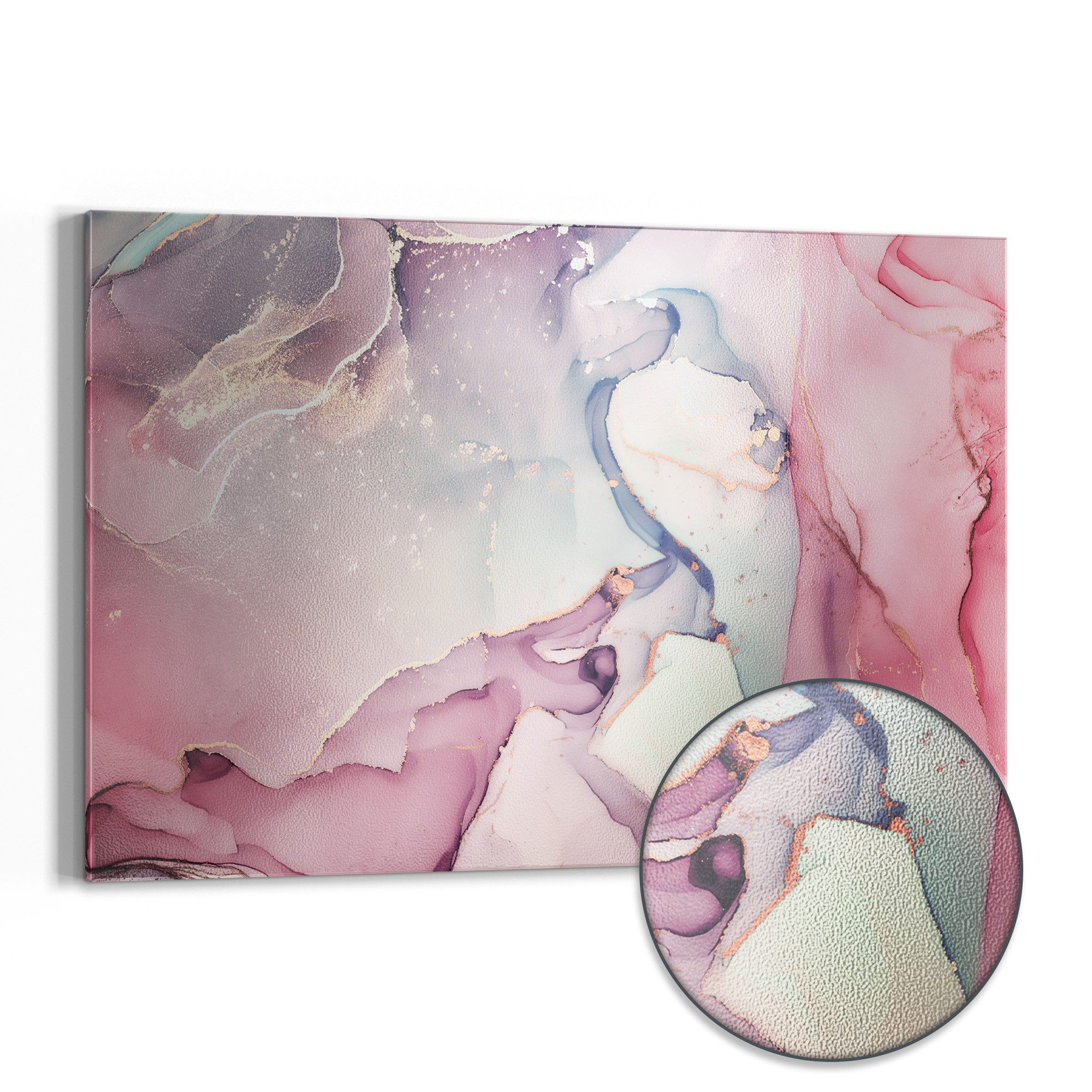 DEQORI Magnettafel 'Elegante Farbströme', Metall Whiteboard für alle Magnete, Magnetboard magnetisch