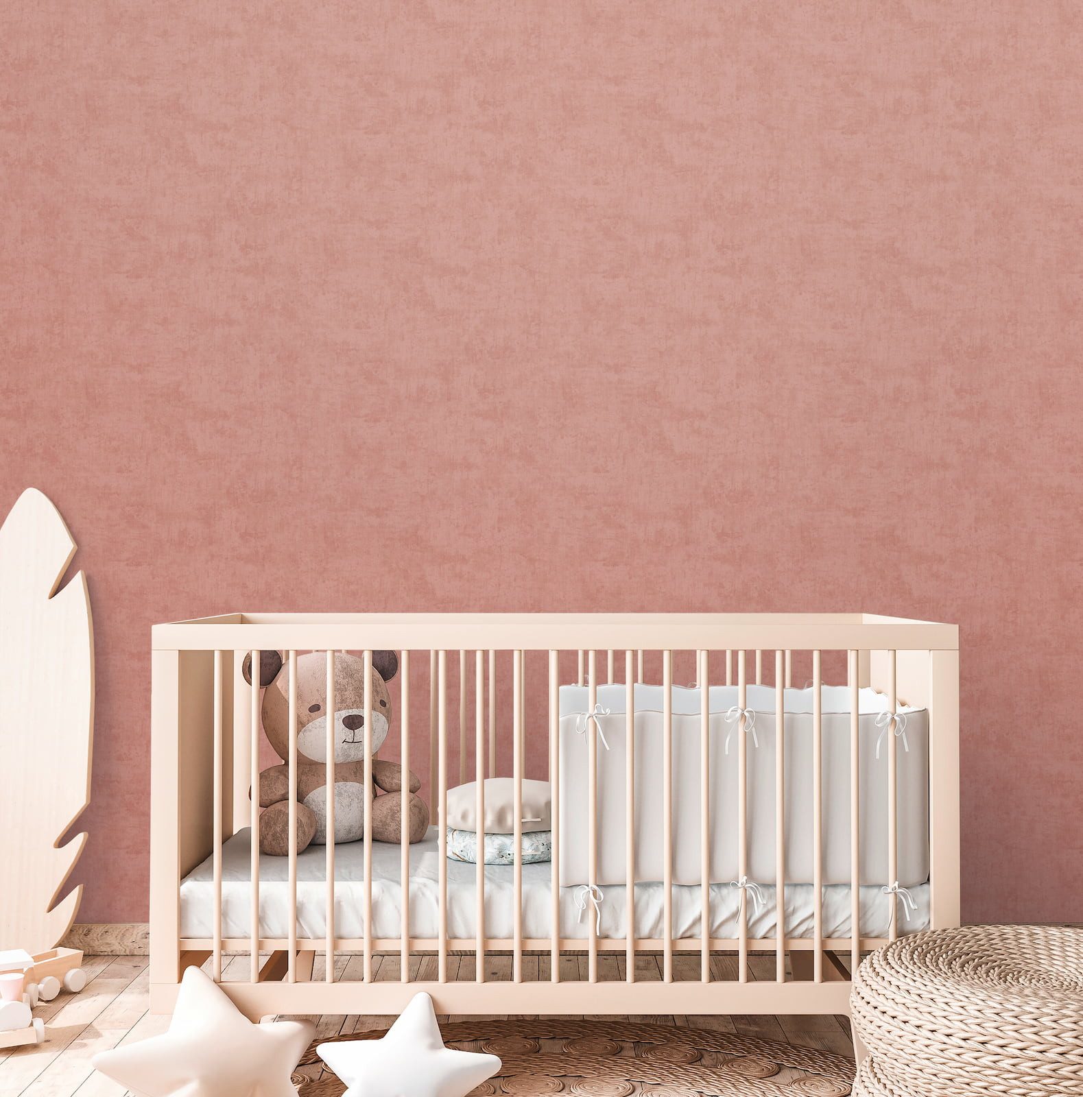 A.S. Création Vliestapete Einfarbig Modern Textil Optik Rot 77179-5 Lilly + Luis AS Creation