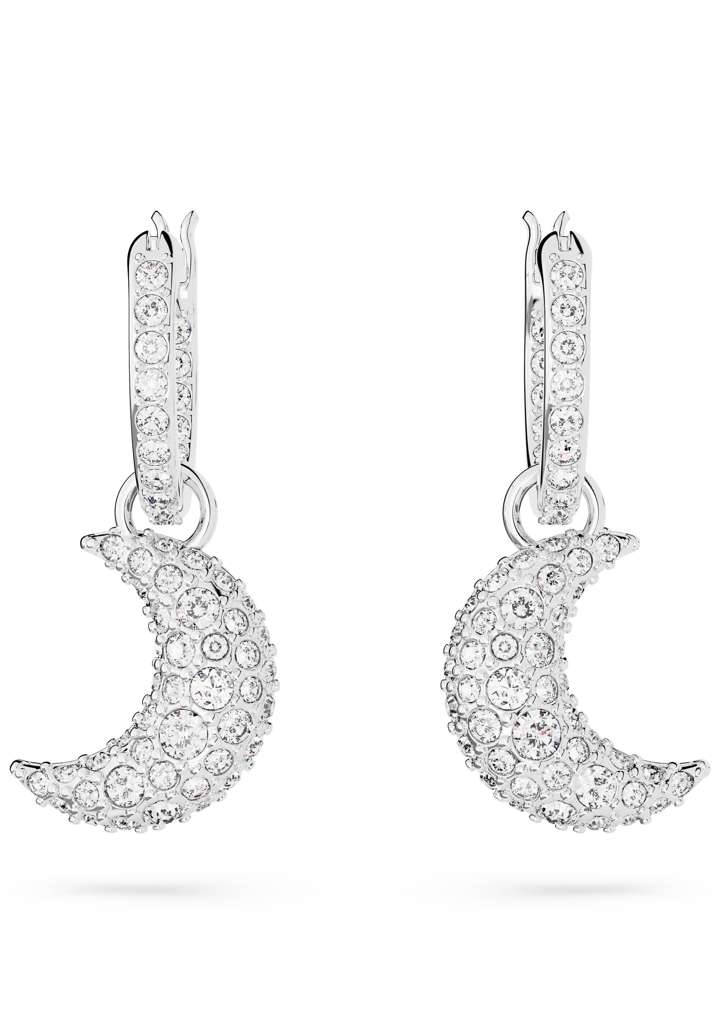 Swarovski Paar Серьги-кольца Sublima Luna Halbmond, mit Swarovski® Kristall - Einhänger abnehmbar