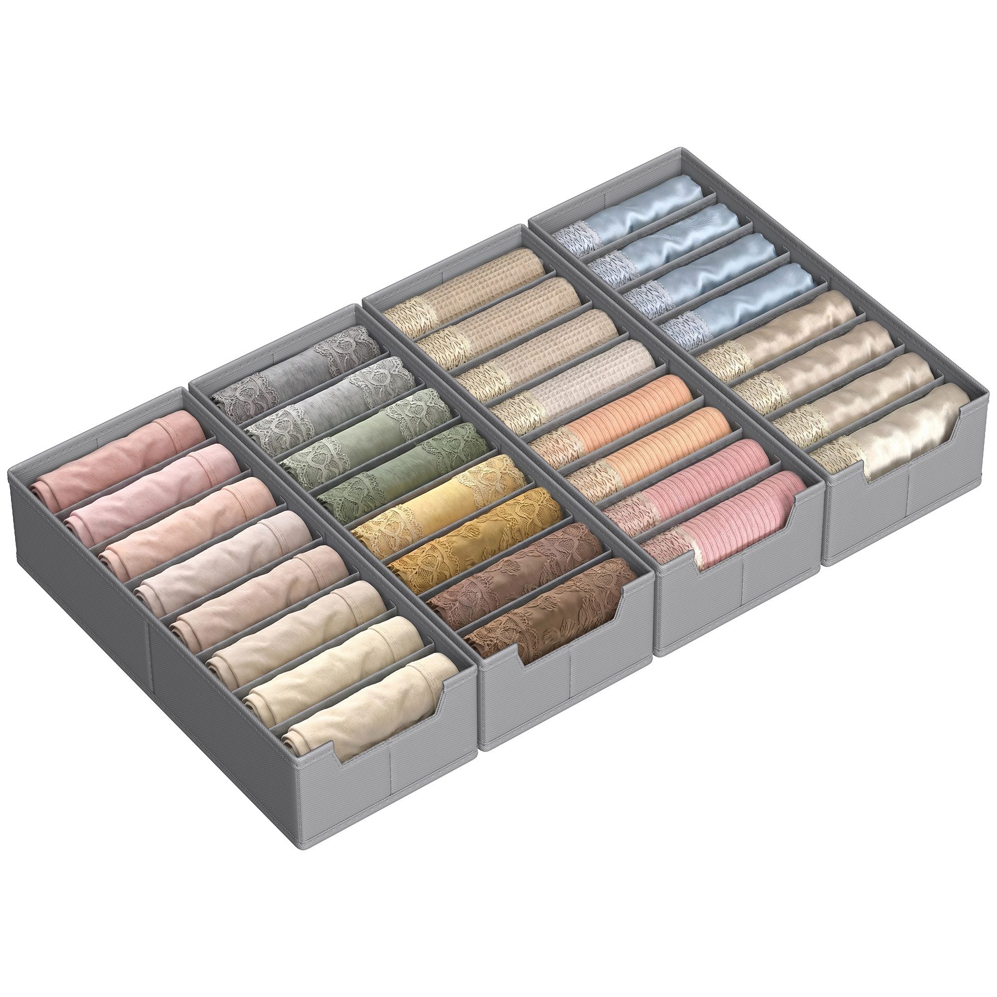 SONGMICS Aufbewahrungsbox Schubladen-Organizer, faltbar, Schrank-Organizer, Kompatibel mit IKEA HEMNES und MALM Kommoden