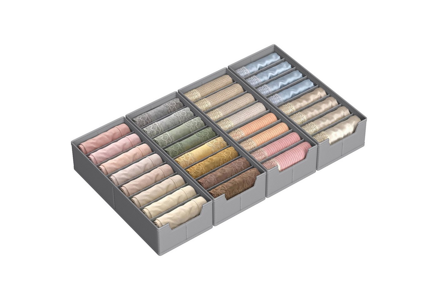 SONGMICS Aufbewahrungsbox Schubladen-Organizer, faltbar, Schrank-Organizer, Kompatibel mit IKEA HEMNES und MALM Kommoden