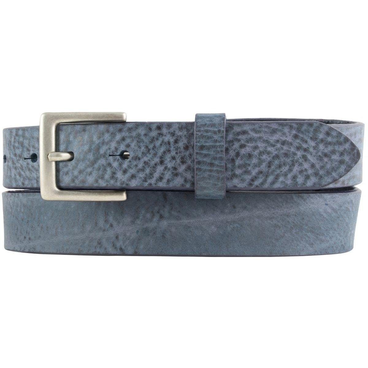Ledergürtel Herren-Gürtel aus weichem Vollrindleder Vintage-Look 3 cm - Leder-Gürt