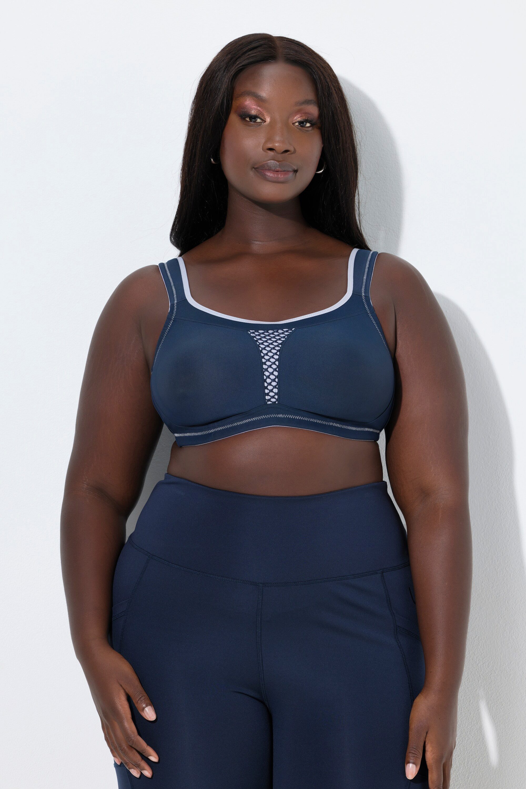 Ulla Popken Sport-BH Sport-BH ohne Bügel Netzeinsatz