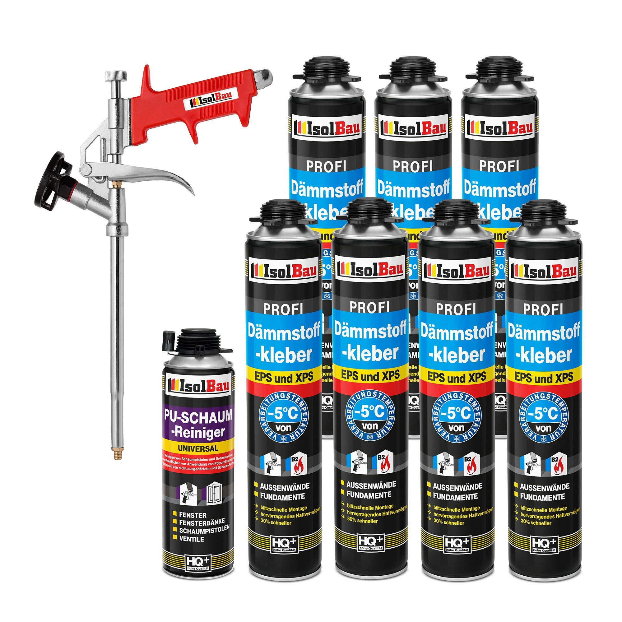 None Монтажный клей SET Dämmstoffkleber 7 x 750 ml B2 Kleber für Dämmung Perimeterkleber, Rasches und zuverlässiges Ausrichten der Dämm- u.Trockenbauplatten
