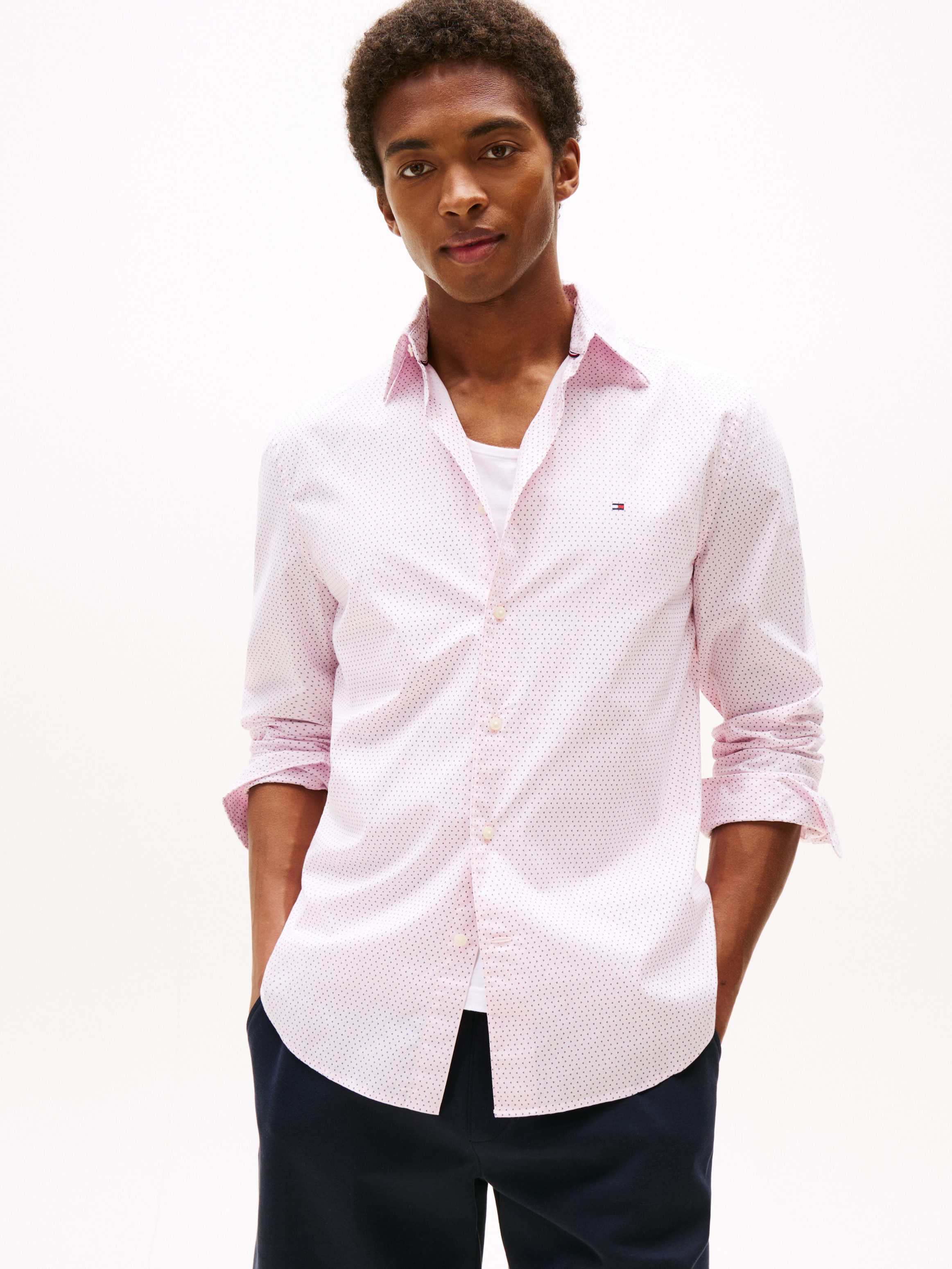 Tommy Hilfiger Langarmhemd FLEX POPLIN MINI PRINT RF SHIRT regular fit, Ken günstig online kaufen