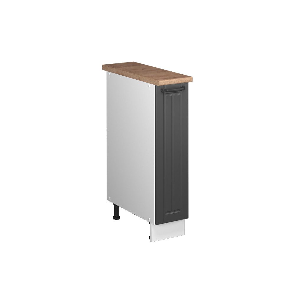 Vicco Apothekerschrank Fame-Line, Dunkelgrau/Weiß, 20 cm, AP Eiche (1-St)