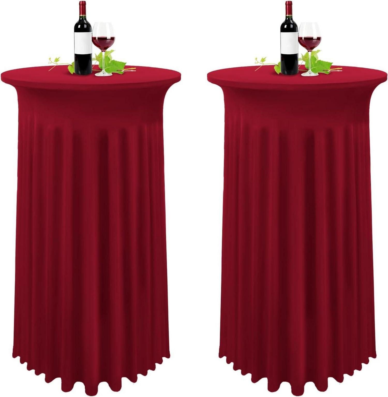 LuxusKollektion Tischschonbezug 2er-Set Stretch Stehtisch Husse günstig online kaufen
