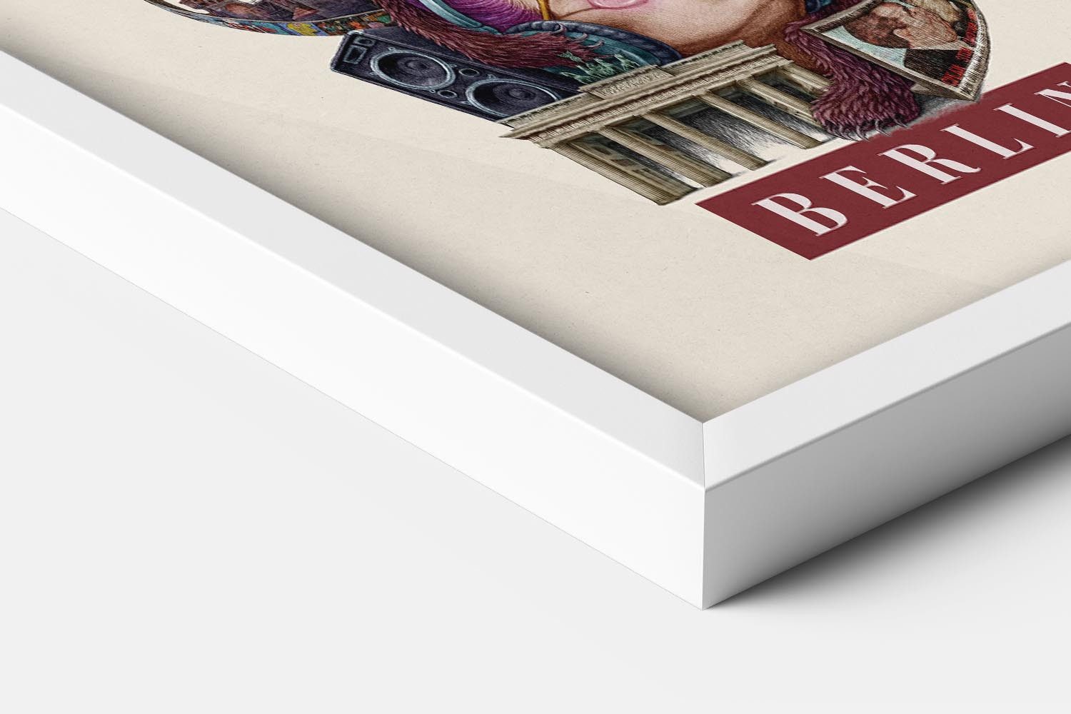 Tulup Bild mit Rahmen Berlin Wandkunst im Rahmen, Wandbild mit Rahmen