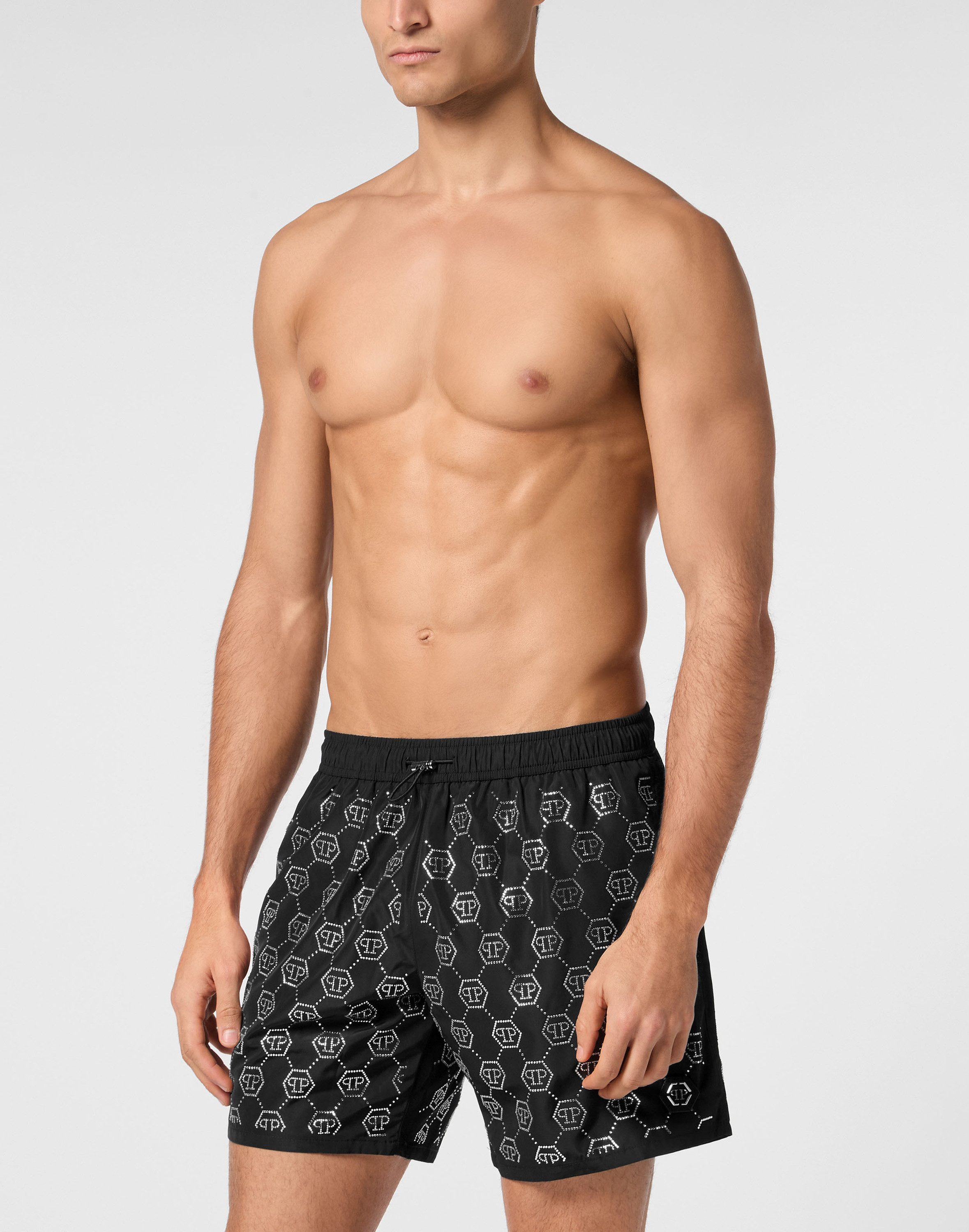 PHILIPP PLEIN Badeshorts Mit Schmucksteinen günstig online kaufen