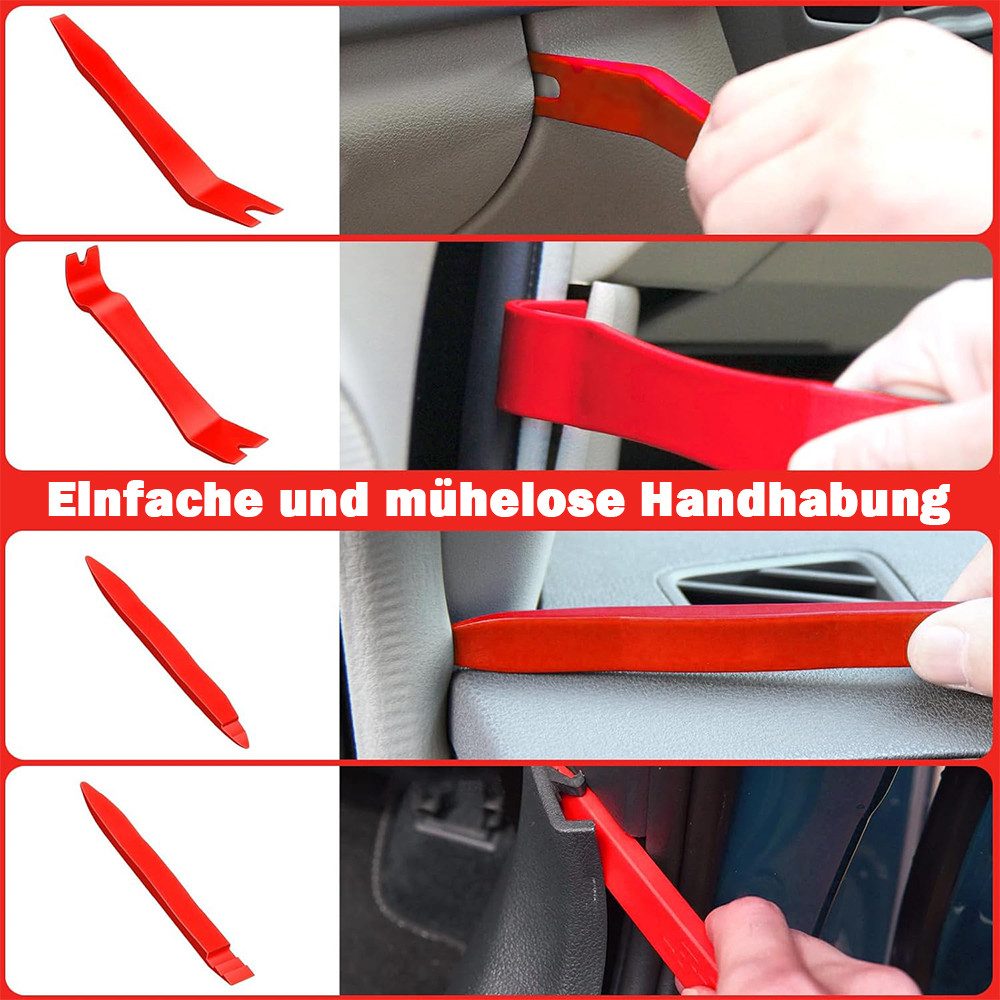 AFKSMILE Demontagewerkzeug 7 Stück Auto Demontage Werkzeug, Werkzeuge Innenraum Verkleidungs, (7-tlg), Auto-Clip-Zangen-Set und Befestigungsentferner, Auto-Nieten-Entferner