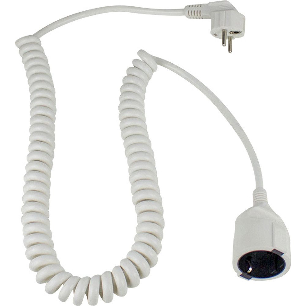 as - Schwabe AS Schwabe 70412 Strom Verlängerungskabel 16 A Weiß 2.50 m H05VV-F 3G Verlängerungskabel, (250.00 cm)