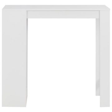 furnicato Esstisch Bartisch mit Regal Weiß 110x50x103 cm (1-St)