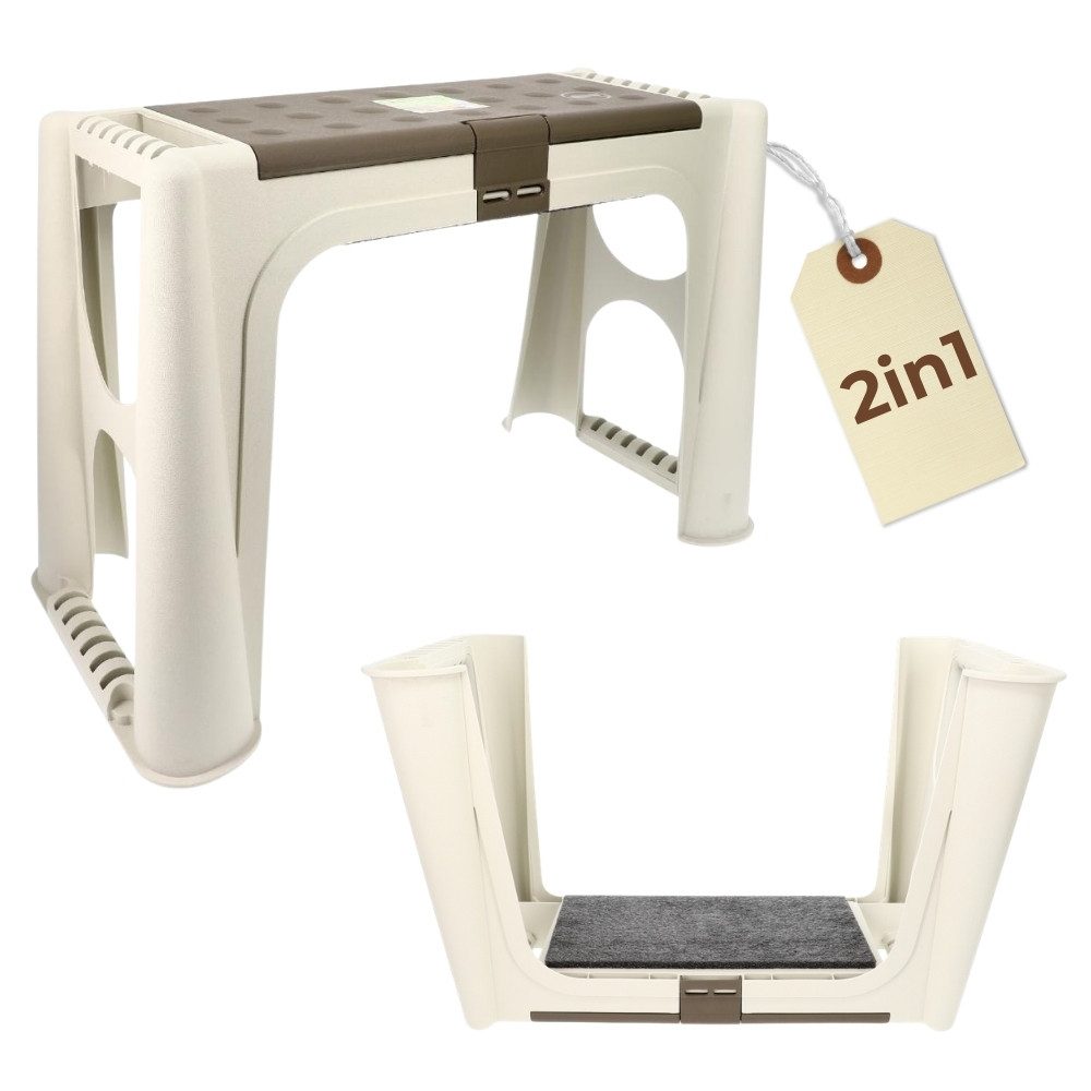 GarPet Kniebank Gartenhocker Kniehocker 2in1 Gartenarbeit Kniebank für Gartenarbeit