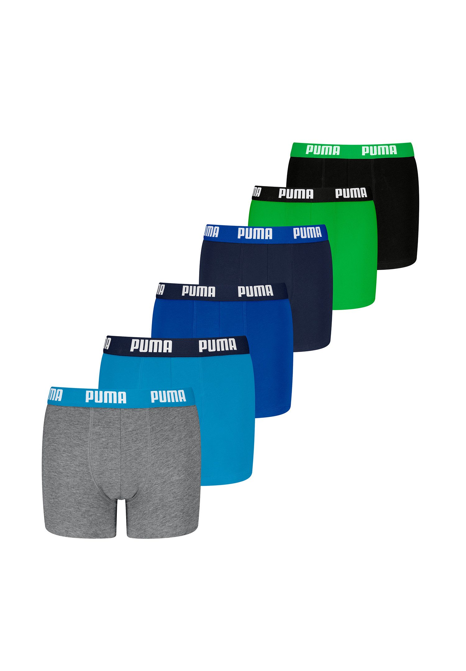 PUMA Boxershorts PUMA BOYS EVERYDAY BASIC BOXERS 6P ECOM (Spar-Pack, 6er-Pack)
