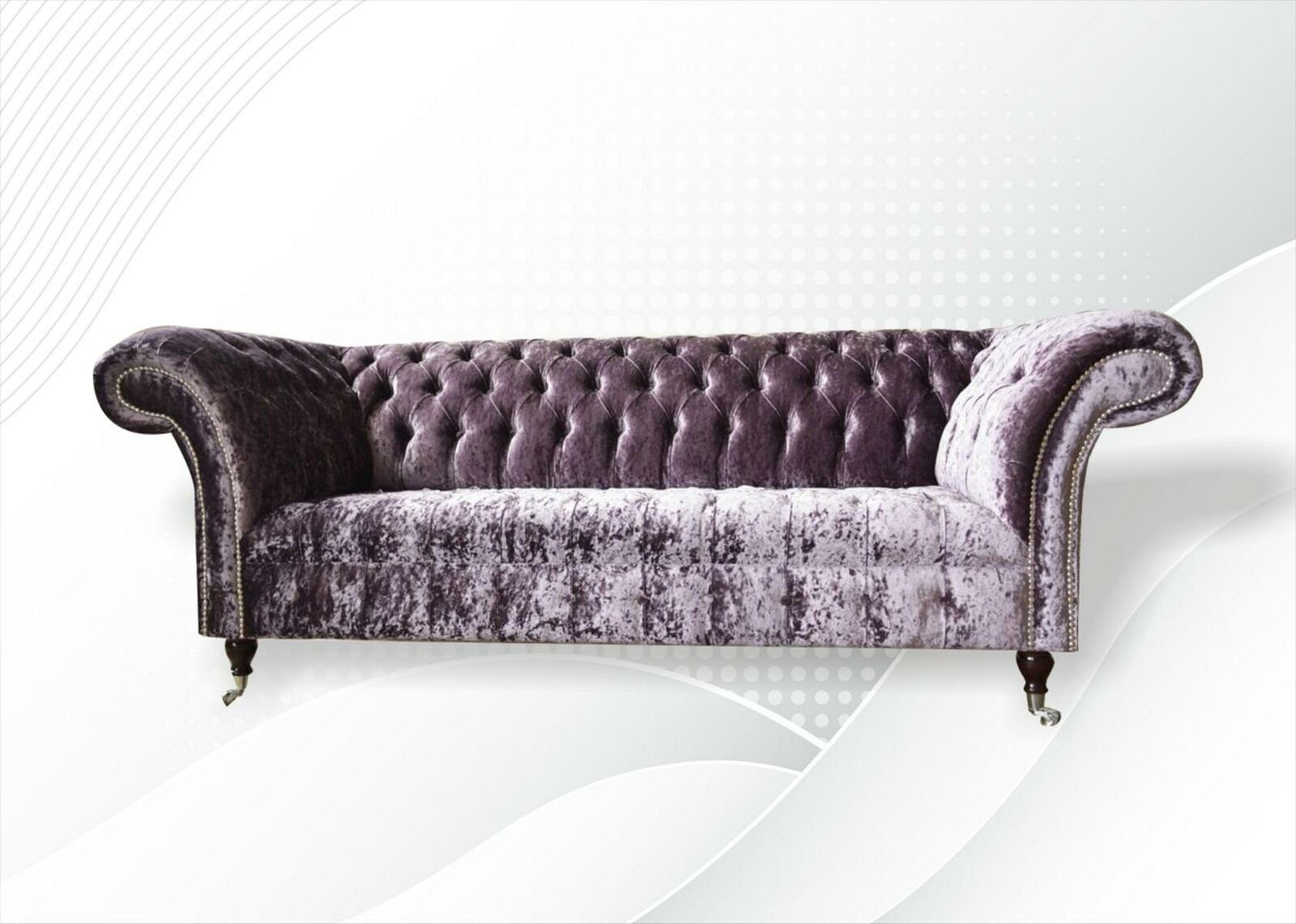 Neu, Made Europe Moderne Violettes JVmoebel 3-Sitzer Chesterfield-Sofa Chesterfield in Sofa luxus