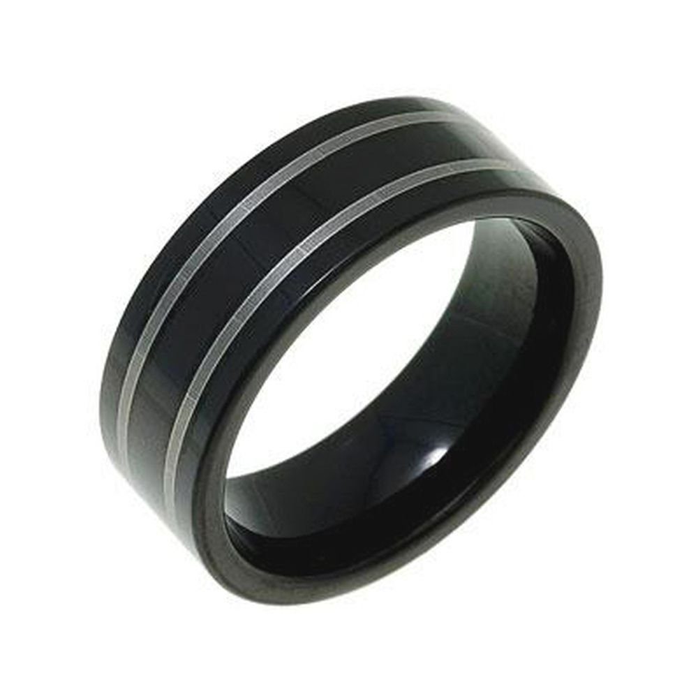 Vivance Partnerring Classic Ceramic Ring mit 925 Silber Inlay, mit Silbereinlage