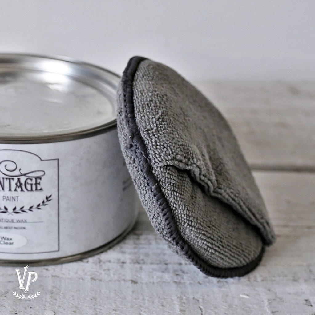 Vintage Paint Effekt-Zusatz Vintage Paint Wachs Pad Pocket Grau rund Ø 13 cm, Wachspad mit Tasche