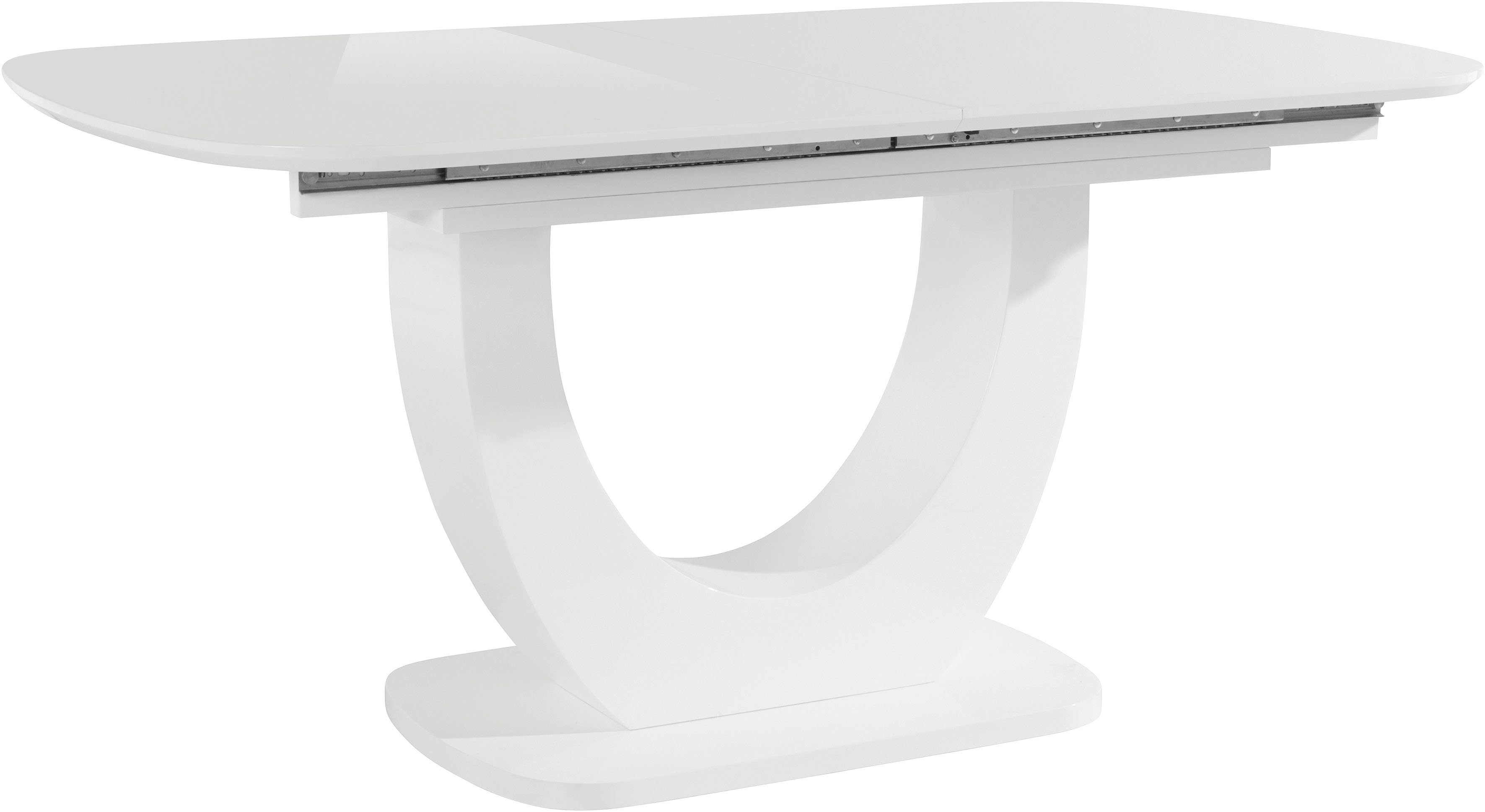 OTTO home Esstisch Tisch Nia, inklusive Einlegeplatte, mit einer Hochglanz-Optik, Breite 160-200 cm