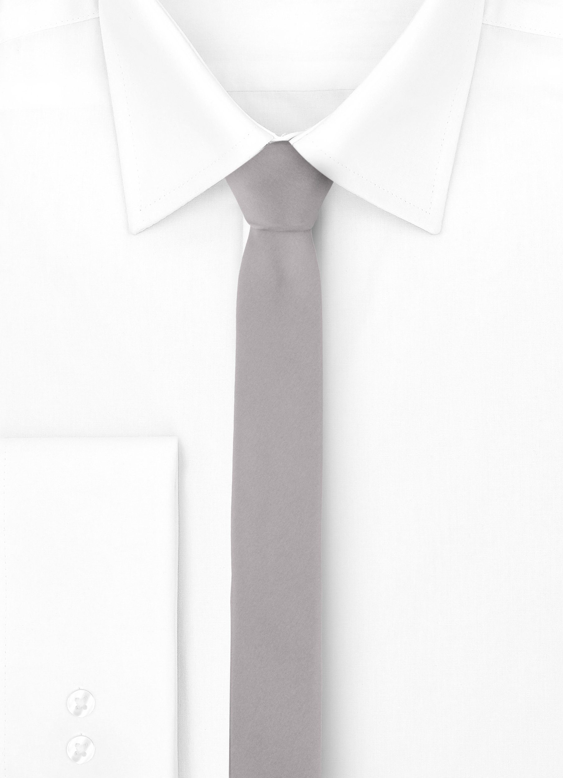 Ladeheid Silber SP-5 Schmale Krawatte 1-St) Krawatte Herren x (150cm (Set, 5cm)