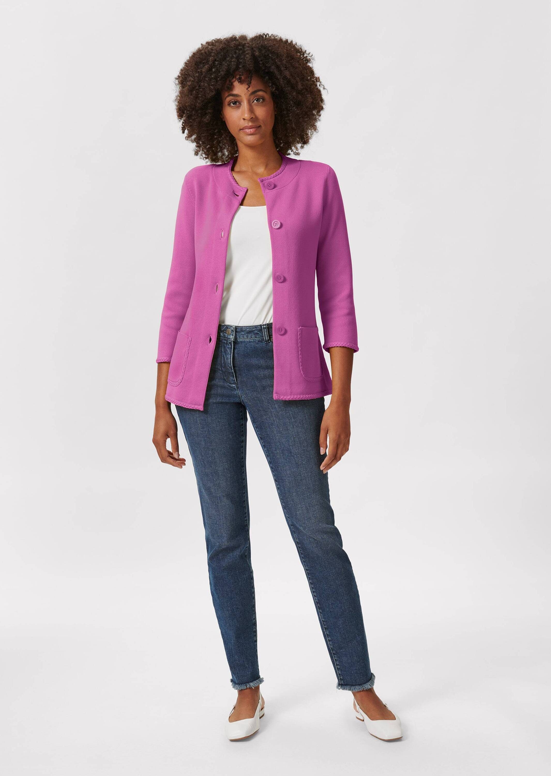 MADELEINE Strickjacke Strickblazer mit Flechtung günstig online kaufen